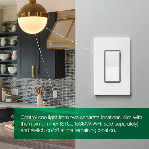 Lutron Sunnata LED+ Dimmer Switch, Touch Dimmer, Single Pole/3-way