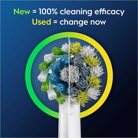 Oral B Cross Action Electric Toothbrush Replacement Brush Heads Refill, 4Count