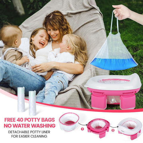 Orzbow Portable Potty Training Chair for Toddler, Travel Emergency Toilet