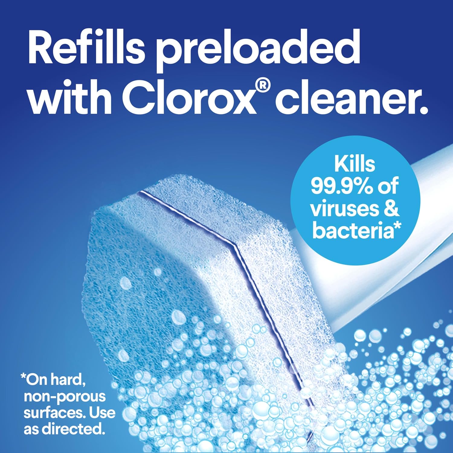 Clorox ToiletWand Disposable Toilet Cleaner Refills, 30 Count, Kills 99.9% of Germs and Viruses, Touch-Free Toilet Cleaning, Original Scent