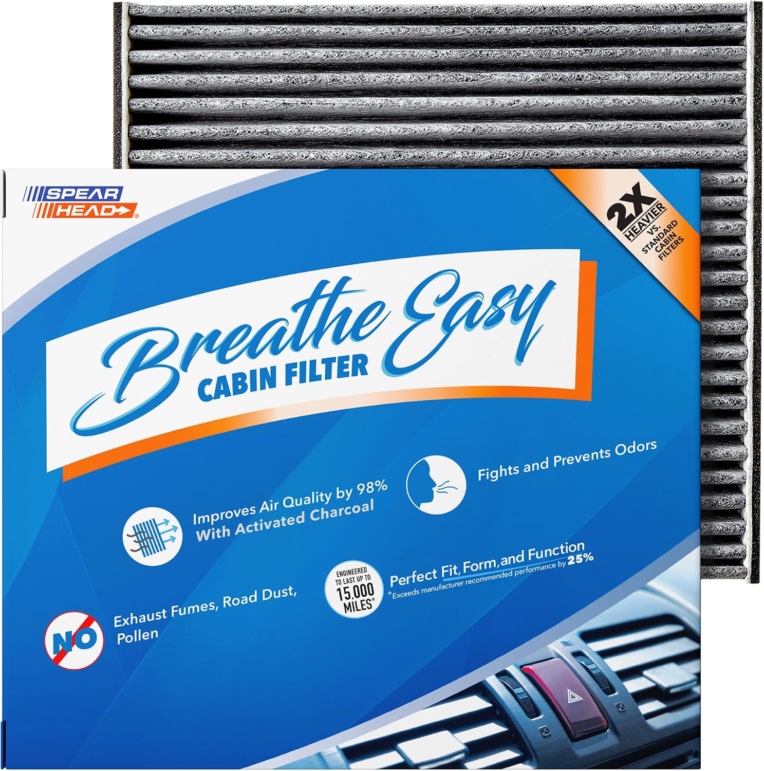 Spearhead Odor Defense Breathe Easy AC & Heater Cabin Air Filter (BE-285)