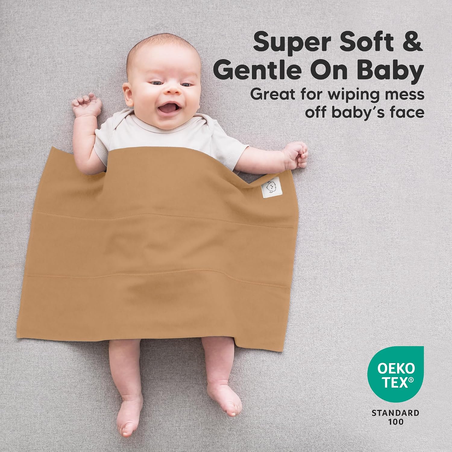 Organic Burp Cloths Baby Boy, Girl, 6-Pack Large Burping Cloths(Terracotta)