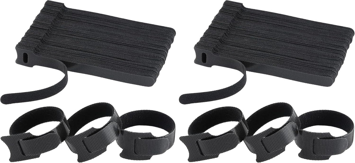 MVYC 120PCS 6 Inch Reusable Cable Ties Wire Ties Cord Organizer Cable Organizer Adjustable Management Black (Pack of 2)