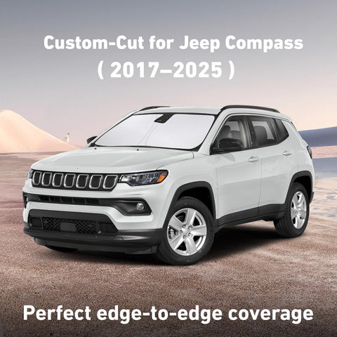 EcoNour Windshield Sunshade Compatible for Jeep Compass 2017-2023 2024 2025
