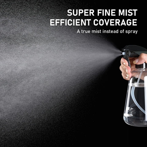 Spray Bottle 2 Pack, 16oz - Ultra Fine Mist, Plant Mister Indoor, Funnel