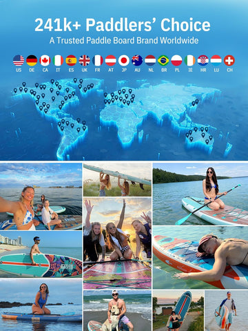 Niphean Inflatable Stand Up Paddle Board with SUP Accessories