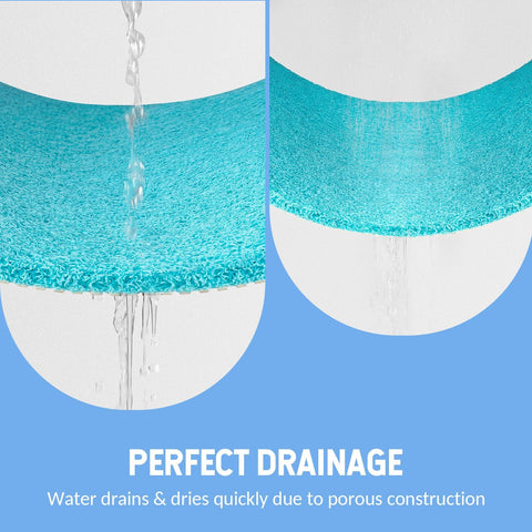 Hargiis Non-Slip Bathtub Mat, Anti Slip Shower Mat, Fast Drying Bathtub Mats, Foot Scrubber Mat, Anti Slip Mat for Tub, Floor, Bathroom, Kitchen, Home, Hotel (Turquoise Blue 40"×28")
