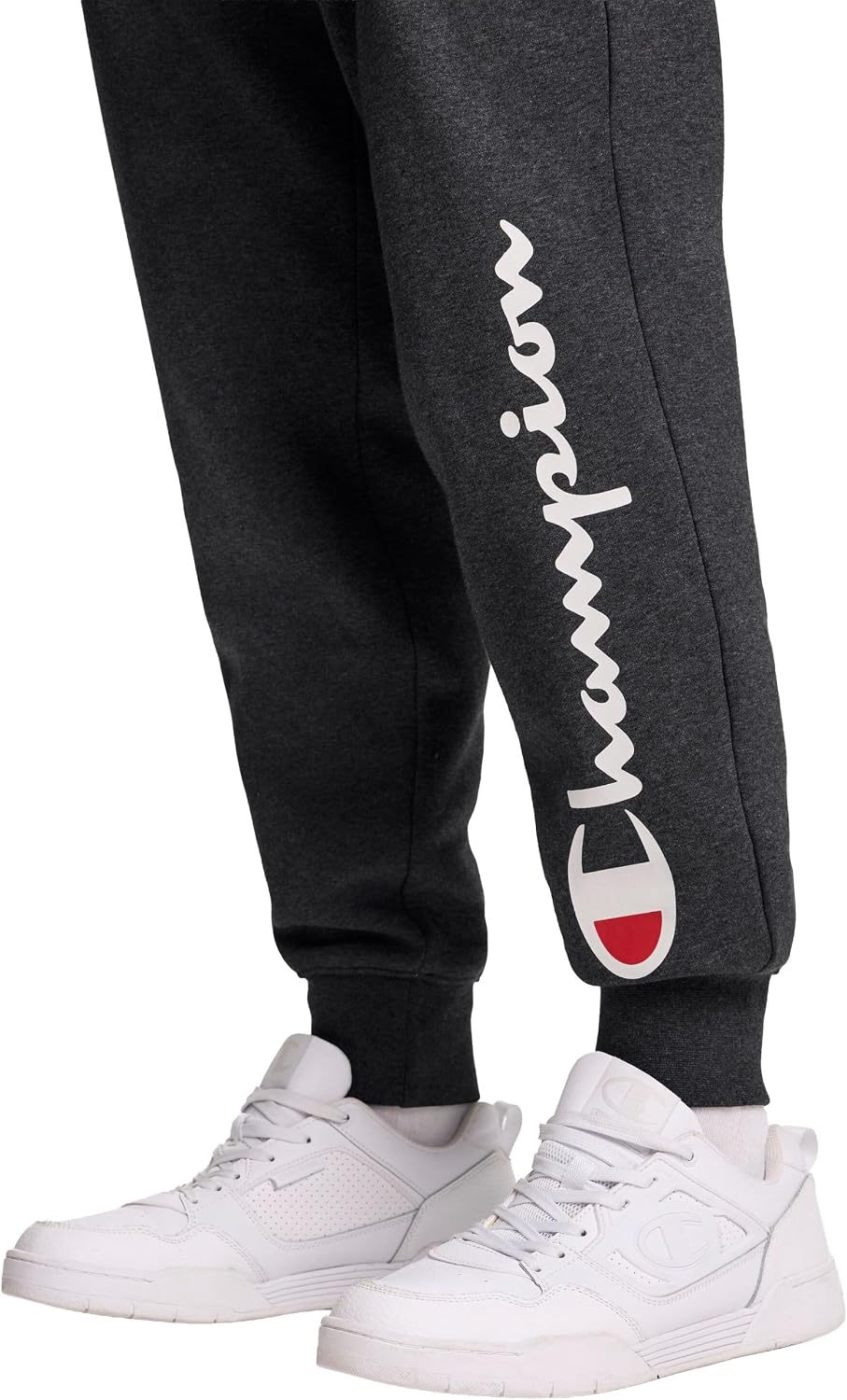 Champion Men's Graphic Fleece Joggers Sweatpants, Standard Fit, Midweight Fleece, Classic Script Logo