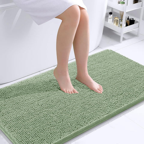 OLANLY Bathroom Runner Rugs 44x24, Extra Soft Absorbent Chenille Bath Rugs