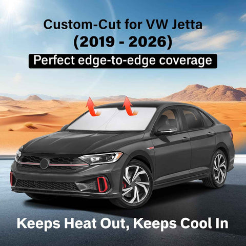 EcoNour Windshield Sunshade Compatible for Volkswagen VW Jetta 2019-2026