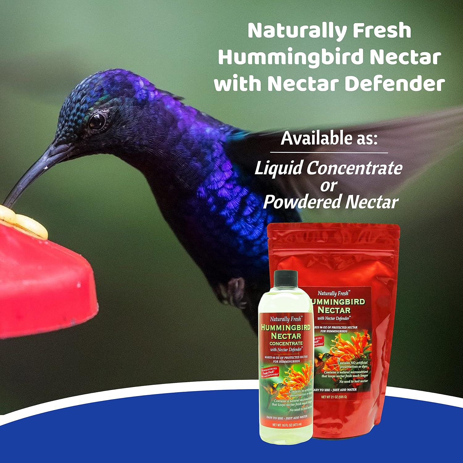 Naturally Fresh Hummingbird Nectar Powder with Nectar Defender