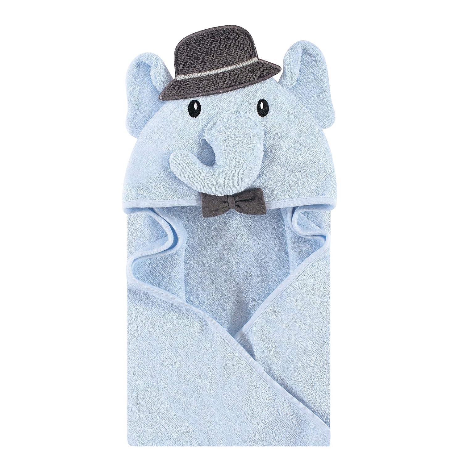 Hudson Baby Unisex Baby Cotton Poly Animal Face Hooded Towel, Rainbow, One Size