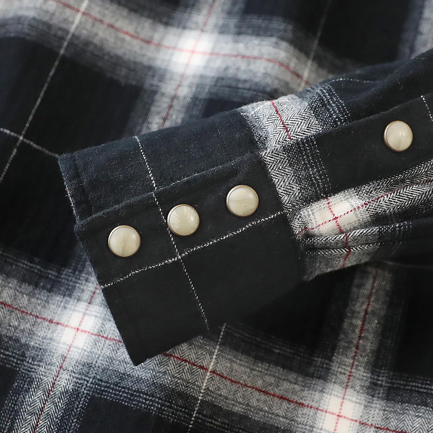 Dubinik® 6 oz Flannel Shirt for Men Western Long Sleeve Cotton Snap Cowboy
