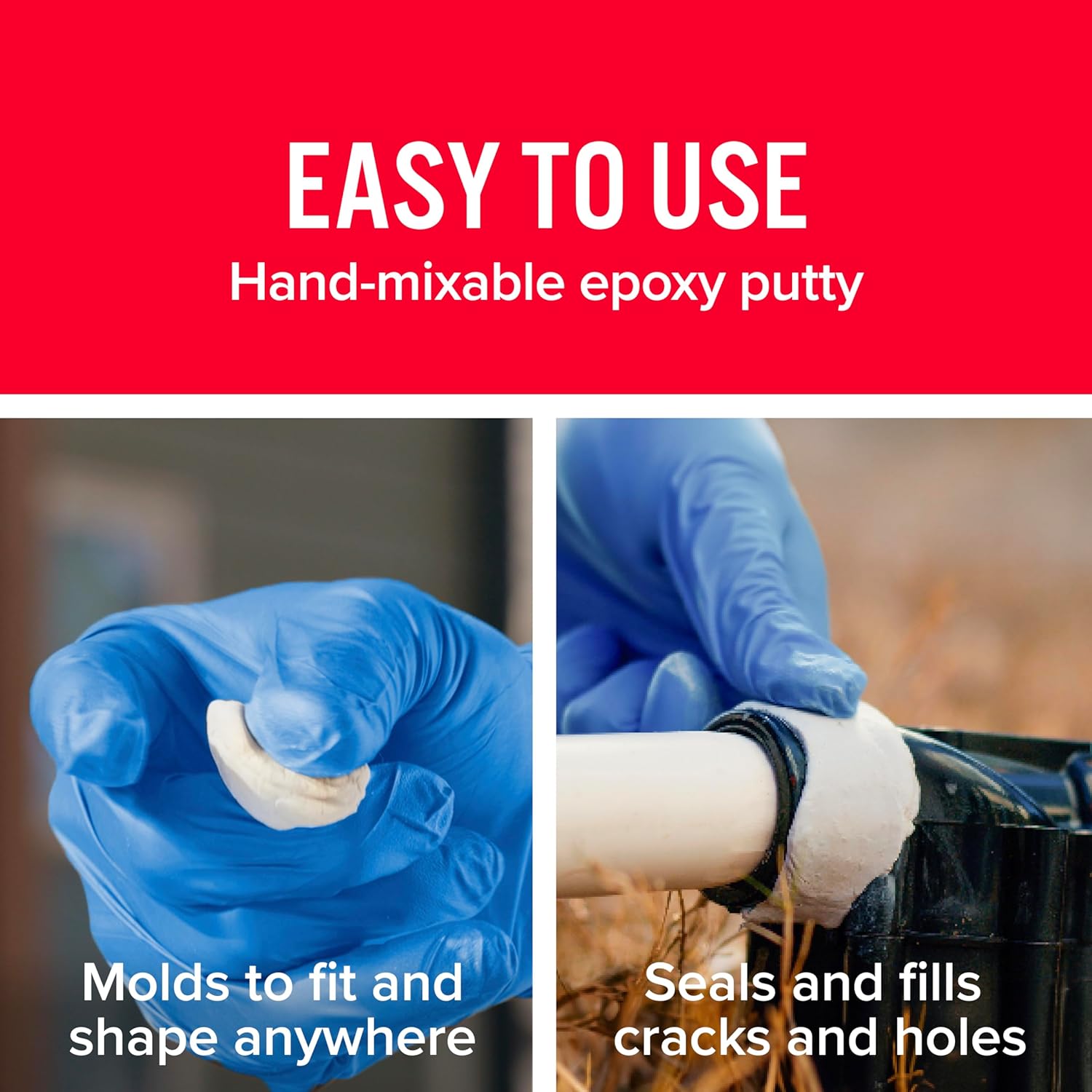 J-B Weld WaterWeld, 1 Hour Cure, Epoxy Putty Stick - 2 Pack, Off-White (8277-2)