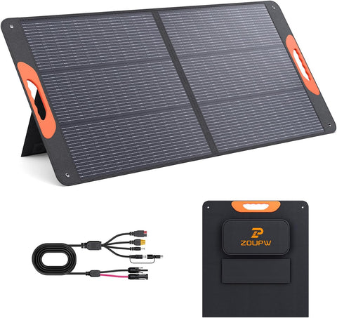 ZOUPW 110 Watt Portable Solar Panel for Power Station,25.6% Efficiency
