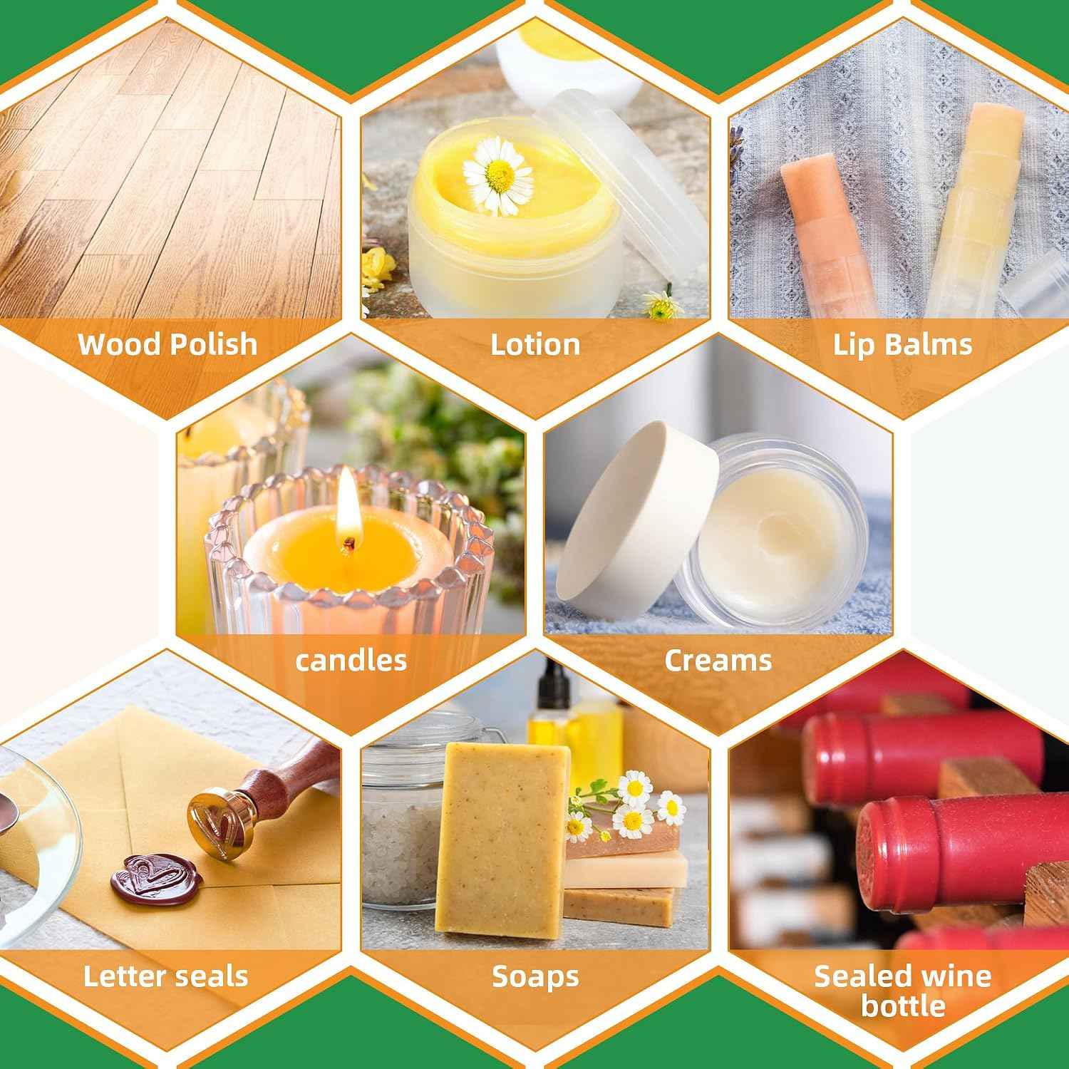 FROKO White Natural Beeswax Pellets 1LB, Organic Beeswax, Beeswax for Candle Making, Body, Skin Care DIY, Lip Balm, Soap and Lotion Making Supplies
