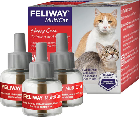 FELIWAY MultiCat Cat Calming Pheromone Diffuser Refill - 3 Pack