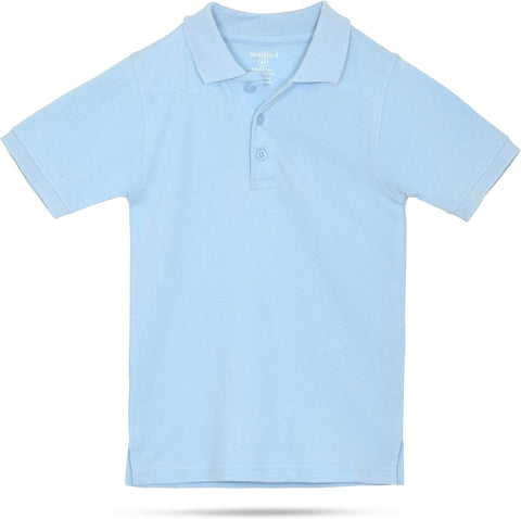 Studio 3 Boy’s - 4-Pack School Uniform Short and Long Sleeve Pique Polo Shirts