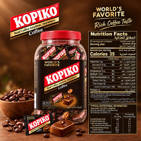 Kopiko Cappuccino Candy – Hard Candy from Indonesia (28.2oz Jar)
