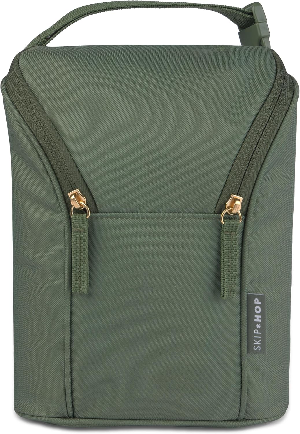 Skip Hop Insulated Bottle Bag Holds 2 Bottles Includes Freezer Pack, Sage