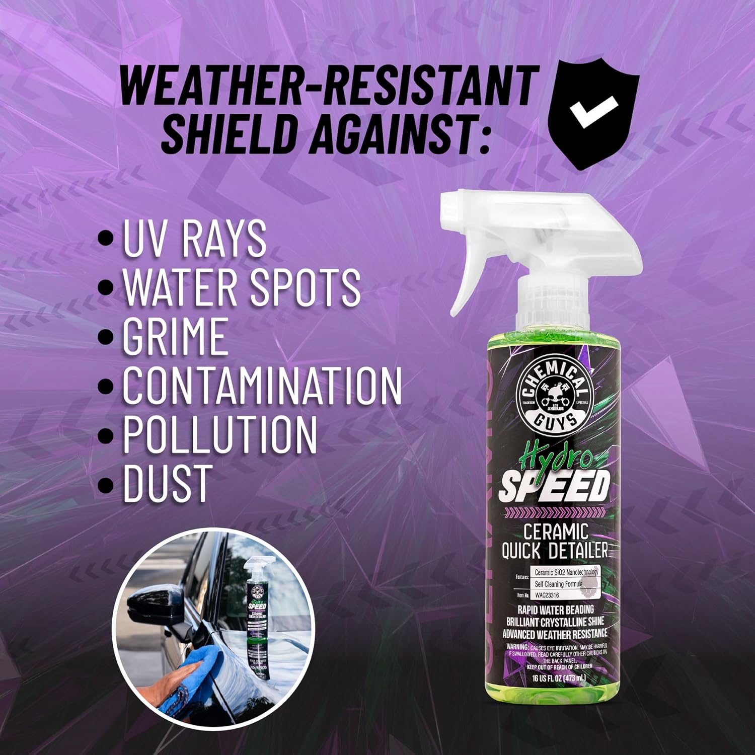 Chemical Guys, HydroSpeed Ceramic Quick Detailer Spray, Gloss, 1 Gallon