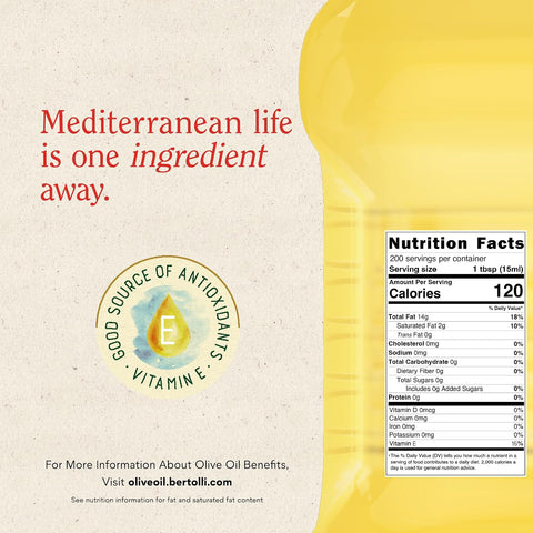 Bertolli Extra Light Olive Oil, Light Taste, 101.4 fl oz