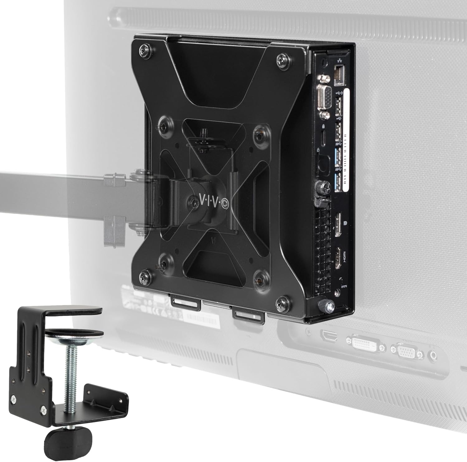VIVO Black Behind Monitor VESA Mount, Mount-DLMM1