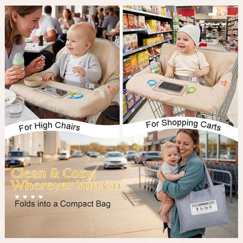Muslin Shopping Cart Cover for Baby Soft Breathable Full Coverage