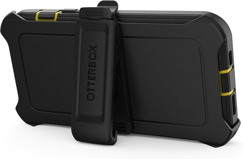 OtterBox iPhone 15, iPhone 14, & iPhone 13 (Only) - Defender Series Screenless Case - Night (Black & Yellow) - Rugged & Durable - with Port Protection - Holster Clip Includes