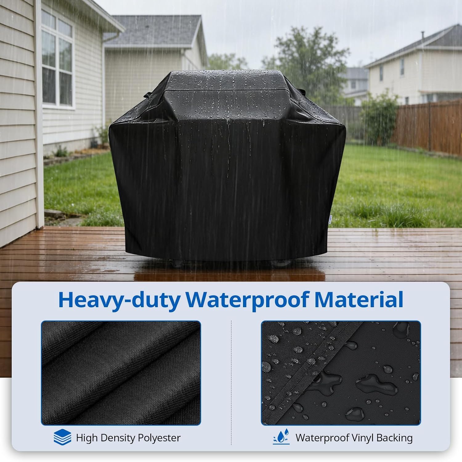 SunPatio Gas Grill Cover 60 Inch, Outdoor Heavy Duty Waterproof BBQ Cover