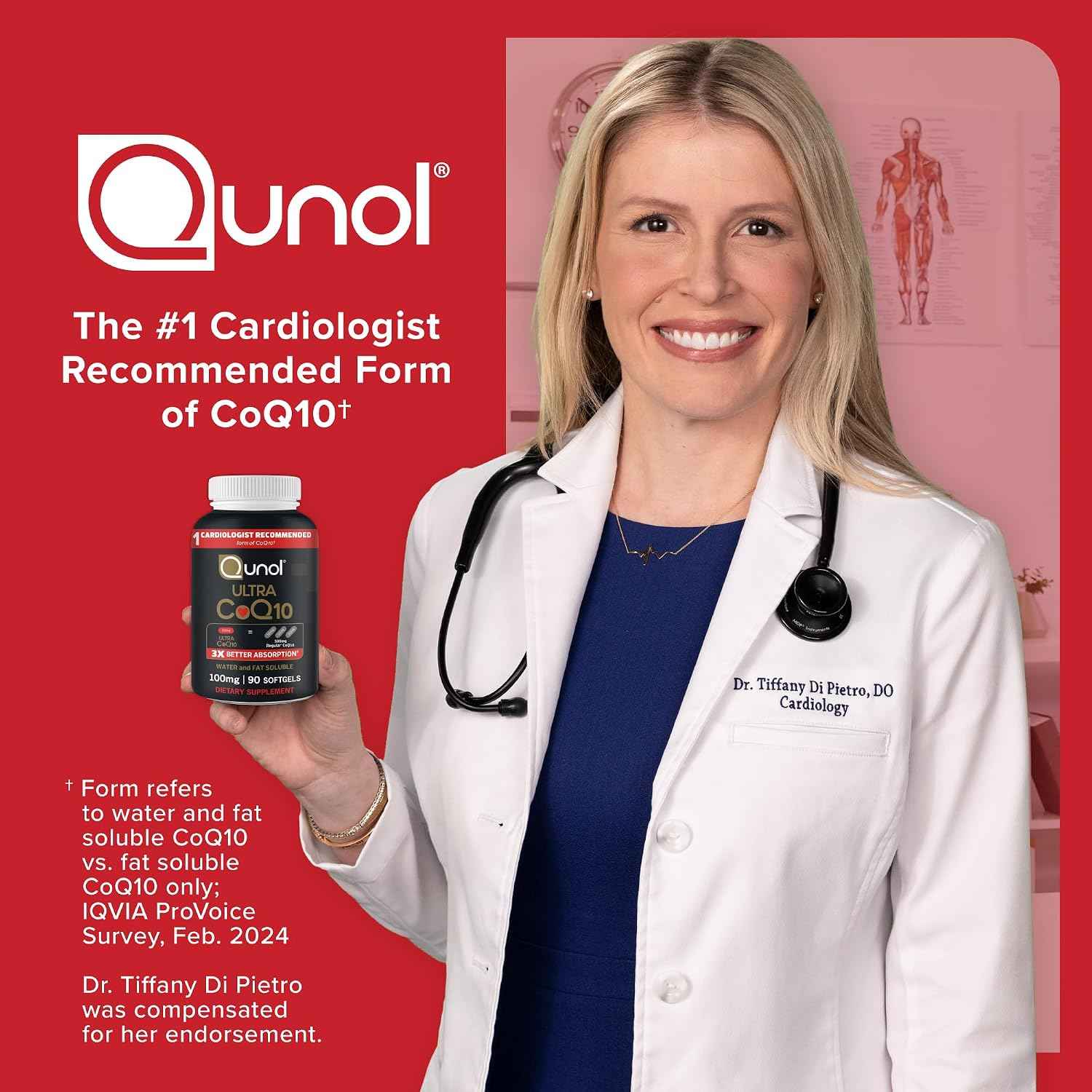 Qunol Ultra CoQ10 100mg, 3X Better Absorption, Antioxidant, 120 Softgels | #1 Cardiologist Recommended Supplement for Heart Health, Coenzyme Q10 Supplement to support Vascular Health & Cellular Energy