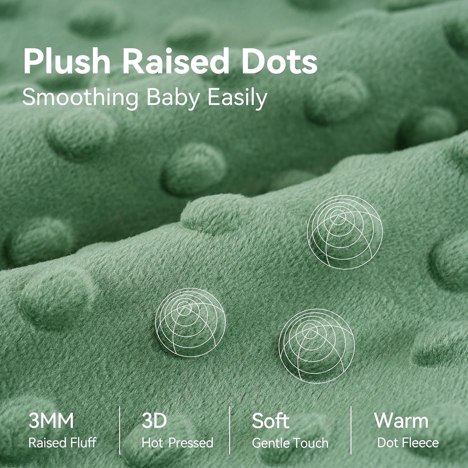 Unnivoll Baby Sleep Sack 0-6 Months 1.5 TOG Fleece with Plush Dots