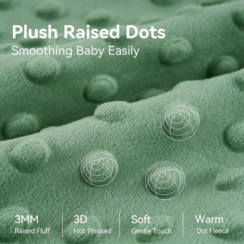 Unnivoll Baby Sleep Sack 0-6 Months 1.5 TOG Fleece with Plush Dots