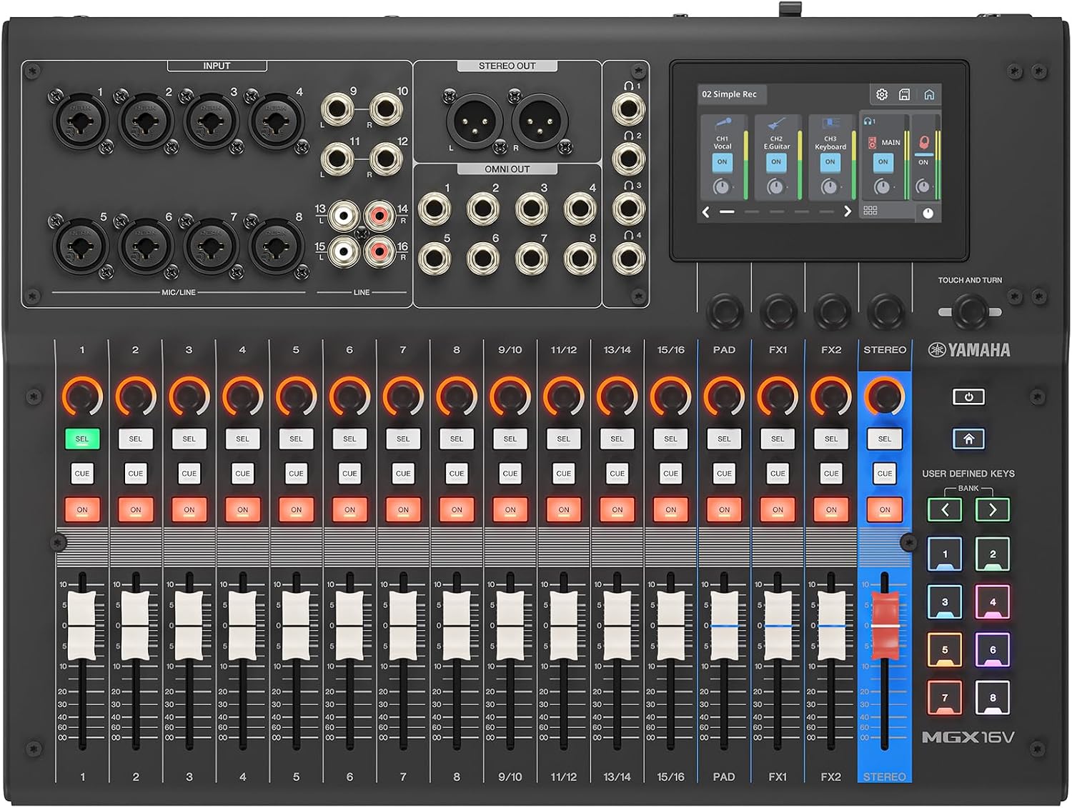 Yamaha MG20 20-Input 6-Bus Mixer,Black