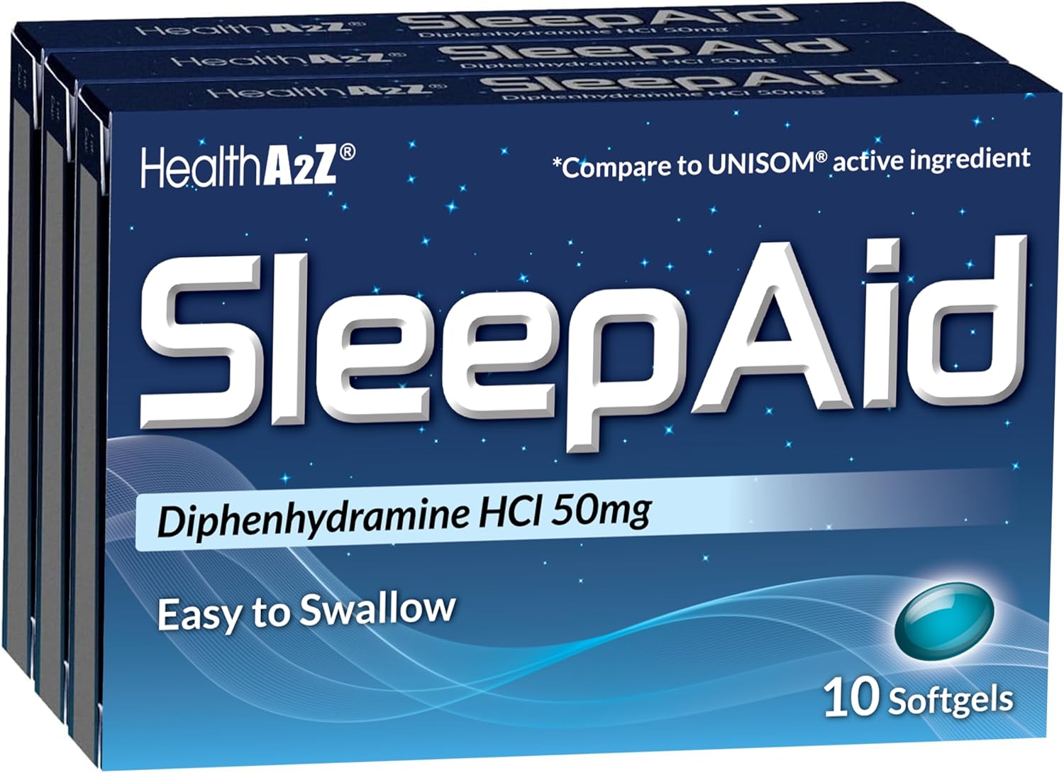 HealthA2Z® Sleep Aid Diphenhydramine 50mg, 30 Softgels (Pack of 3)