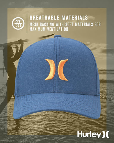 Hurley Mens Flexfit Quick-Dry Phantom Curved Baseball Cap