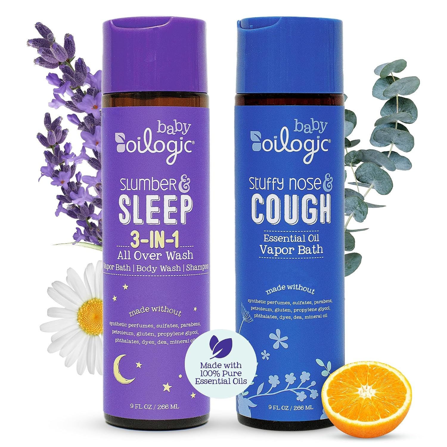 Oilogic Stuffy Nose & Cough & Sleep & Slumber, Baby Bath Essentials