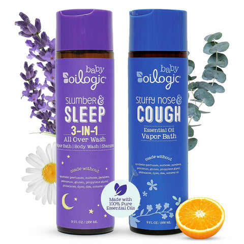 Oilogic Stuffy Nose & Cough & Sleep & Slumber, Baby Bath Essentials