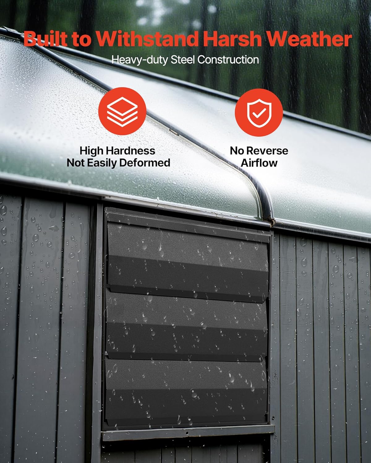 VEVOR 10 inch Exhaust Fan, Wall Mounted Attic Fan with Variable Speed, Temperature & Humidity Controller, 1000 CFM, Automatic Shutter
