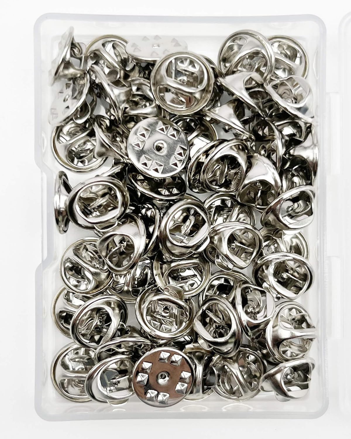 Lock Pin Backs for Lapel Pins, 50 Pack