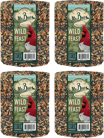 Mr. Bird WildBird Feast Cylinder, 4-Pack, 4 lbs