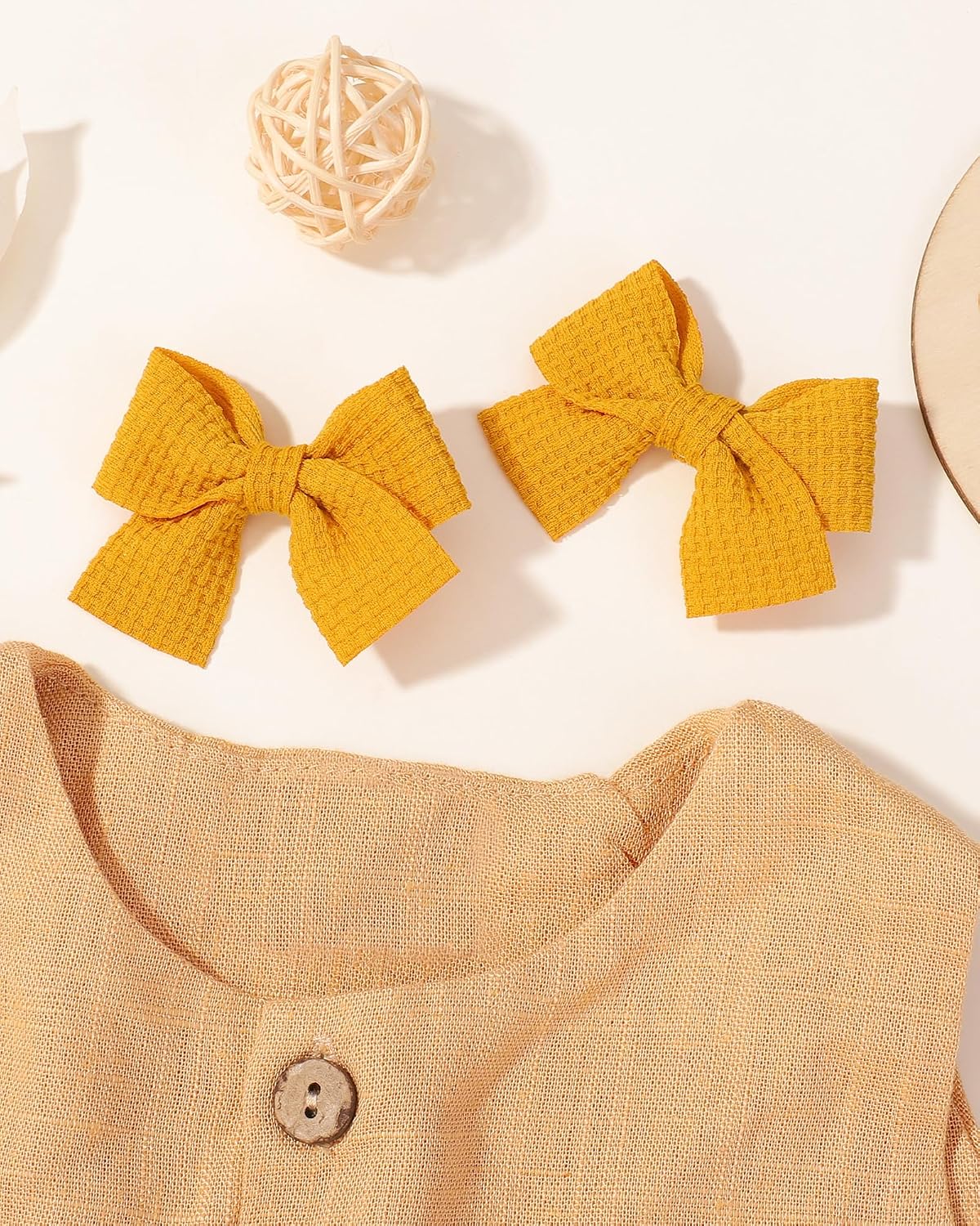 Jollybows 20pcs Baby Hair Clips Girls Bows 2" Mini Alligator Clip Toddler Pigtail Bow Fine Hair Clip