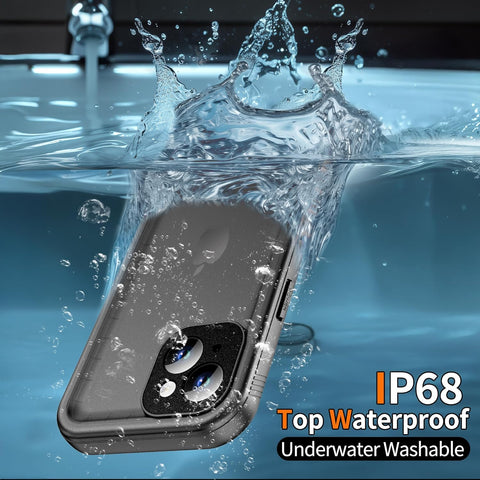 Cozycase for iPhone 14 Waterproof Case Military Heavy Duty Full Body Black