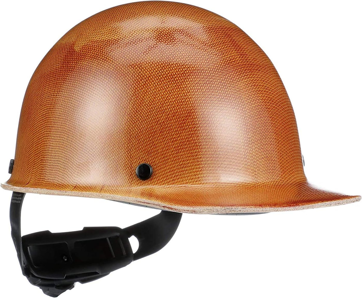 MSA Skullgard Cap Style Safety Hard Hat with Suspension - Non-Slotted Cap, Made of Phenolic Resin, Radiant Heat Loads up to 350F | Fas-Trac III Ratchet Suspension