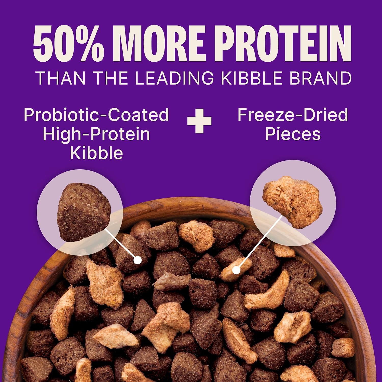 Wellness CORE+ Adult Dry Dog Food with Freeze Dried Pieces, Wholesome Grain Kibble+, Natural, High Protein, Beef and Barley Recipe, 18 lb Bag