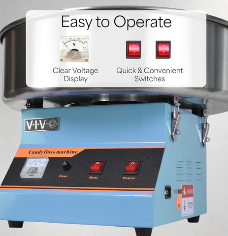 VIVO Blue 1030W Electric Cotton Candy Machine, CANDY-V001B