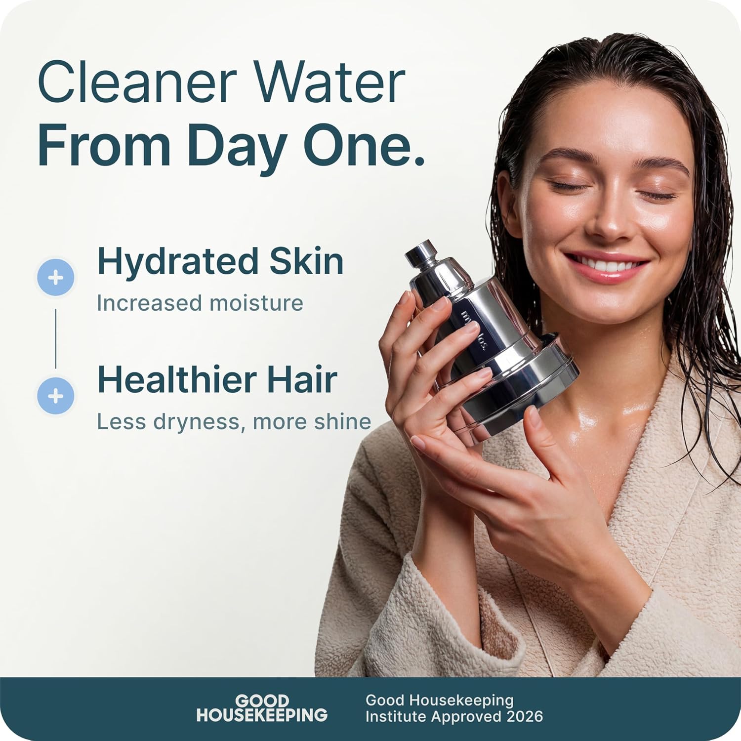 MyHalos® Filtered Shower Head, Shower Head Filter for Hard Water