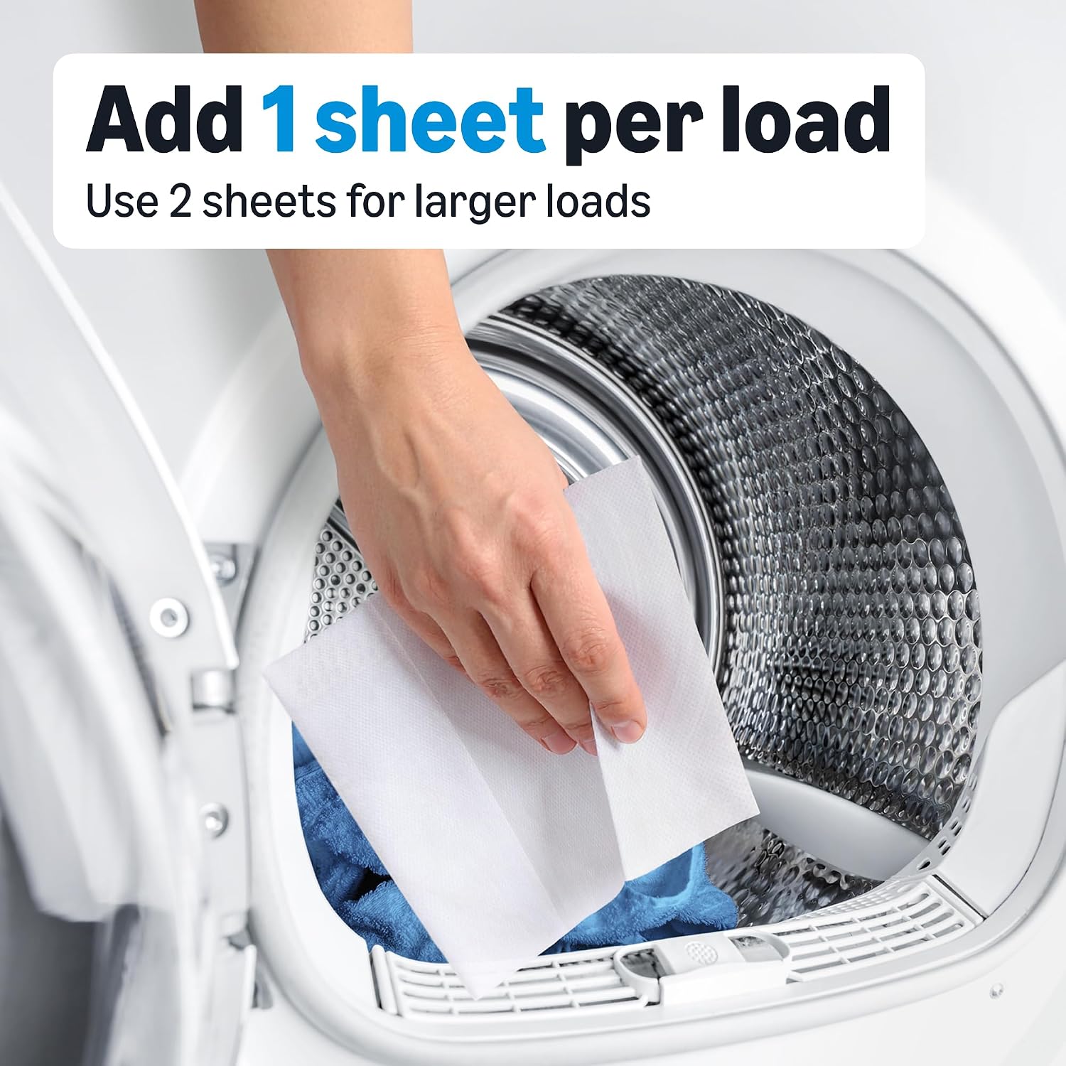 Amazon Basics Dryer Sheets Laundry Fabric Softener, Clean Linen Scent, Reduces Static, Fights Wrinkles, Softens Clothes, 160 Count