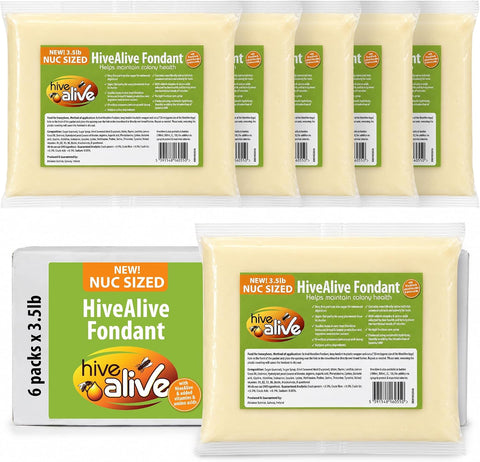 HIVE ALIVE Nuc Fondant Patty, Bee Feed for Small & Starter Hives, 3.5lb
