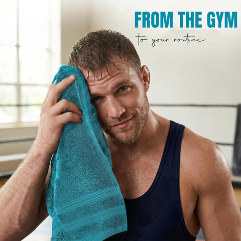 Utopia Towels 8 Pack Towel Set, 2 Bath, 2 Hand, 4 Wash Cloth, Teal